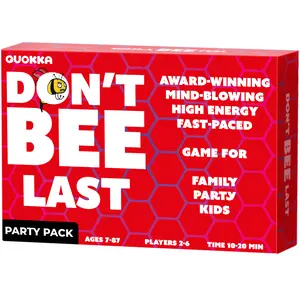 QUOKKA Don't Bee Last Family Card Game - Party Pack with Cardboard Deck, Fast-Paced Fun, Quick-Learning Game for Ages 6+ Kids and Adults