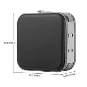 CD Case, 48 Capacity Hard Plastic DVD Case Portable Zipper CD Case Holder Large Storage Disc Wallet Bag for Car Home Travel (Black, 48 Capacity)