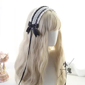 JP-Style Sweet Lolita Bow Hair Accessory Headband, Lace Hair Clip, Sweet Daily Versatile Headband