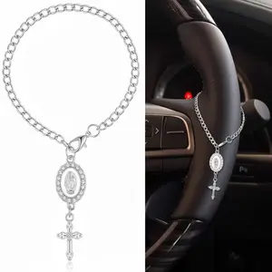 Steering Wheel Rosary Charm Accessory - Rosary CarCharm Accessory-Car Accessory Charms-CarDecor -Unique Trendy Gift - Car Hanging Decoration