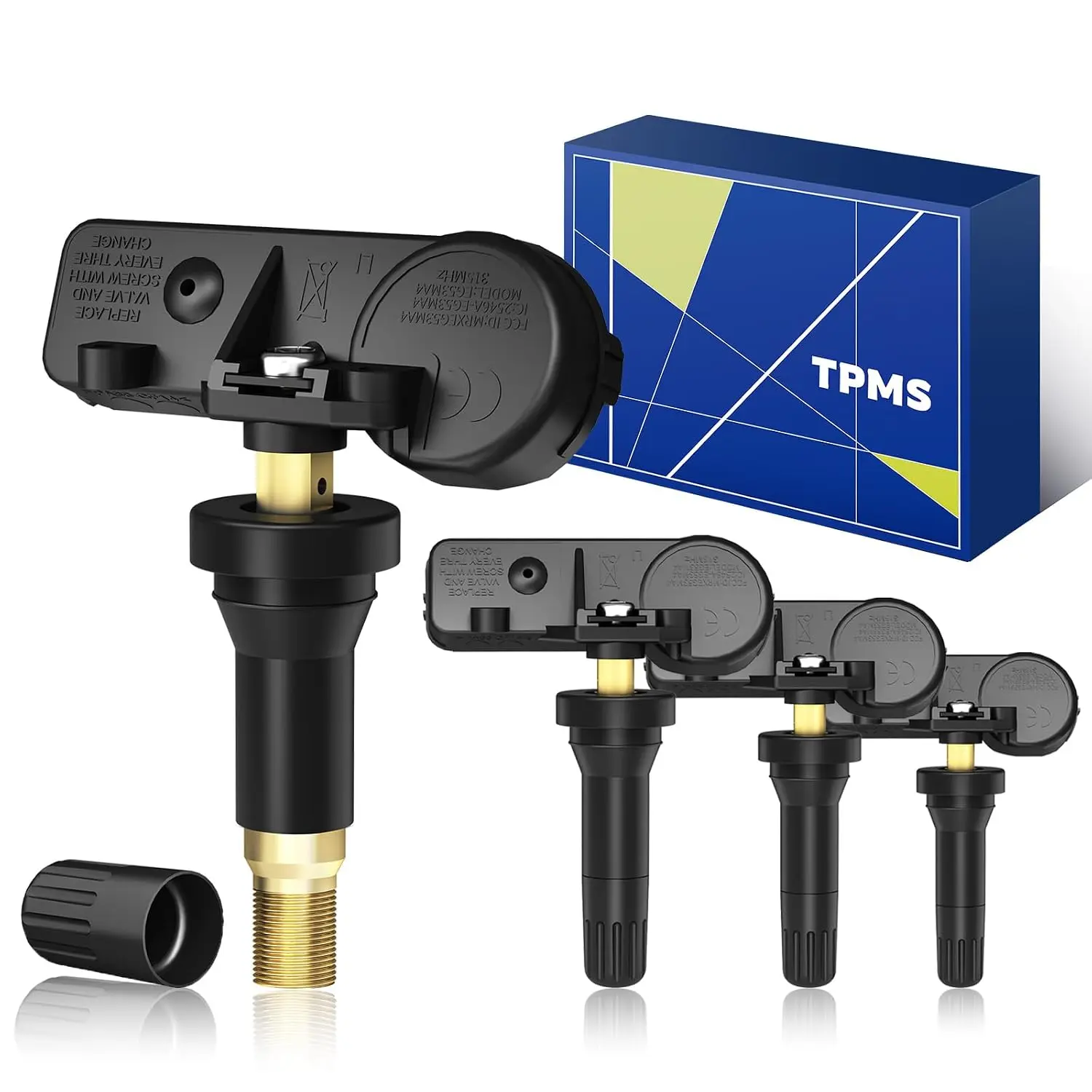 TPMS(Tire Pressure Monitoring Sensor) 315Mhz Pre-Programmed FIT GM 4PCS | TPMS Fit Chevrolet Equinox 2007-2022|Colorado 2015-2022|Malibu 2008-2016|Camaro 2010-2015/OE#13598771,13586335
