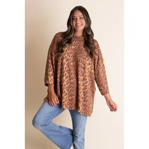 Only Go Forwards Leopard Urban Ribbed Tunic
