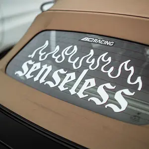 Gothic Flame Car Window Banner