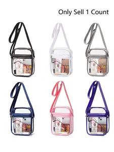 Transparent Crossbody Bag for Concerts and Stadium Events, Adjustable Strap, Screen Friendly, Unisex Casual Handbag for Parties and Activities, Casual Crossbody Bags