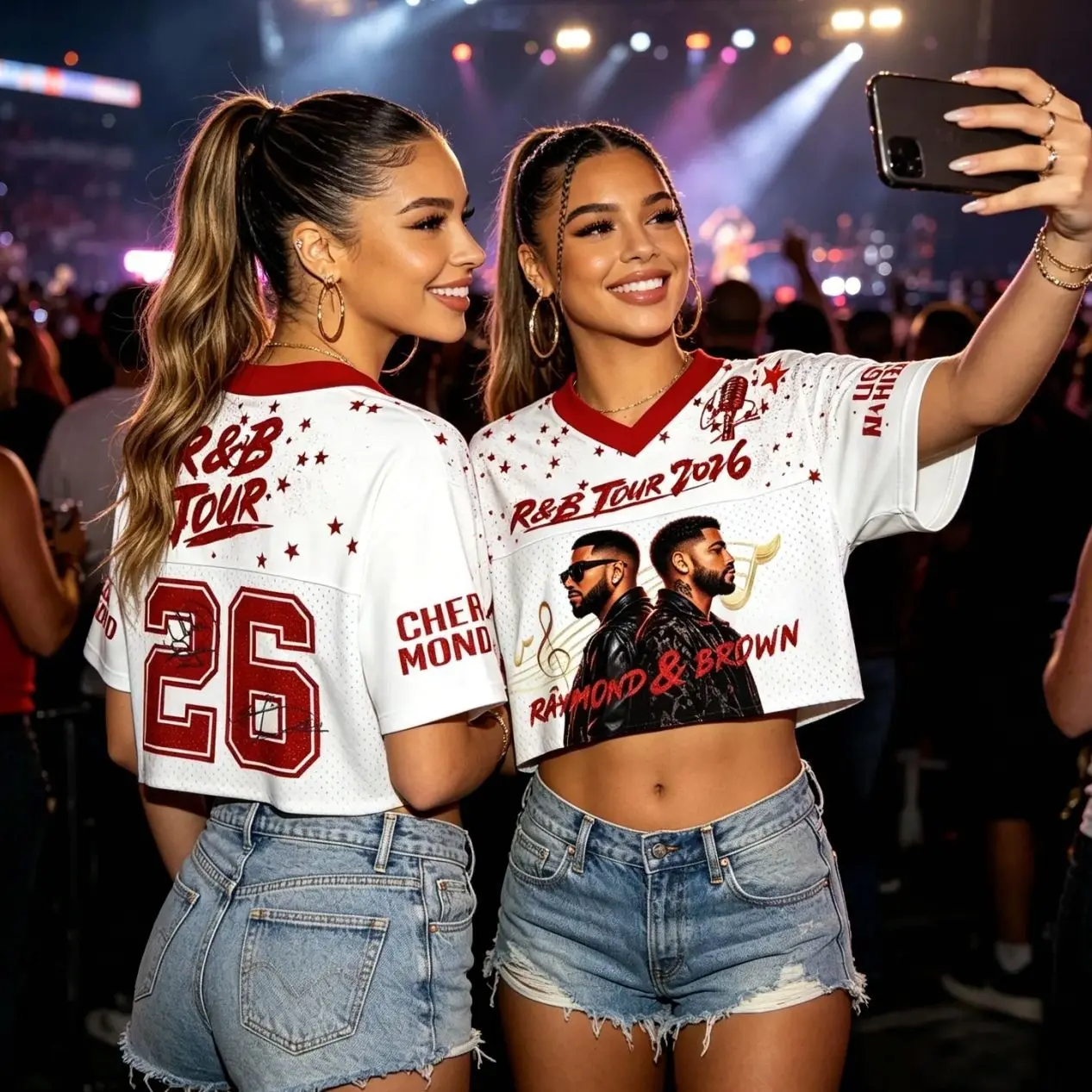 RB World Tour Jersey 2026, Concert Shirt, Cris Brown Usher Inspired Crop Top Jersey