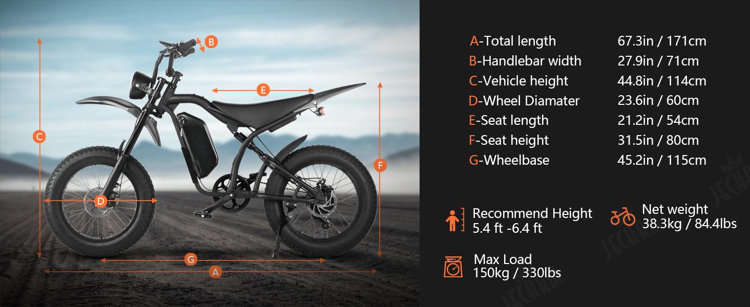 Ebike Peak Power 3000W Full Suspension 42 MPH Top Speed 60 Miles Range 48V 18Ah Battery LED Lights IPX6 Waterproof Hydraulic Brakes for Outdoor Cycling Gift for Adults & Teens