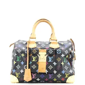 Pre-owned Louis Vuitton Canvas Coated Top Handle Bags Speedy Handbag Monogram Multicolor 30 by Rebag