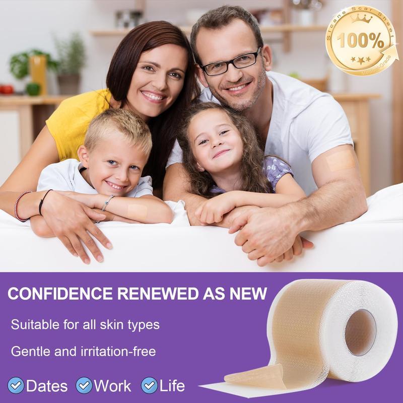 Professional Silicone Scar Sheets king- Scars Removal Treatment-Anti-Aging, Dark Spot – Flexible Reusable Silicone Tape for Skin Care Routine