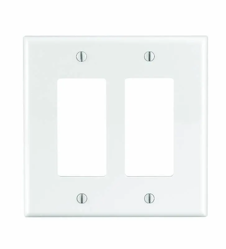 Leviton Manufacturing 4591467 2-Decora Midway Nylon Wall Plate, White