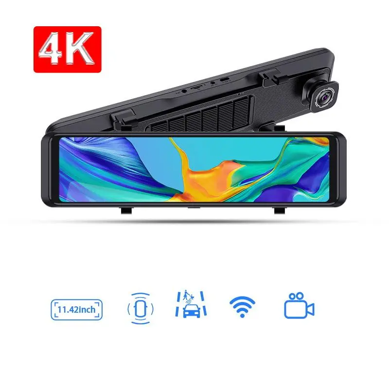 4K HD Car DVR, Car DVR with ADAS BSD LCA Advanced Driving Assistant Function, WiFi Car DVR with 64G Card, Car Video Surveillance, Automotive Dashcam, Car Interior Dashcam, Automotive DVR Camera, Car Driving Recorder