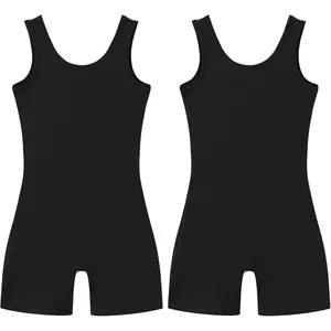 KF5-GCS039     2 Packs Gymnastics Leotards For Girls With Shorts Unicorn Mermaid Leopard Rainbow Kids Dance Unitards Biketards