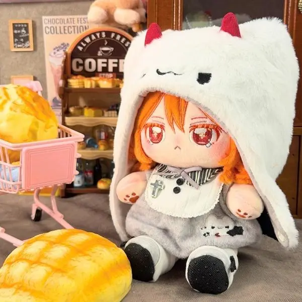 ENX 20cm (8in) Cotton Chibi Plush Doll Stuffed Toy, Character Stuffed Toy with Clothes Set, Cute Anime-Style Collectible Doll, Chibi Doll Stuffed Toys