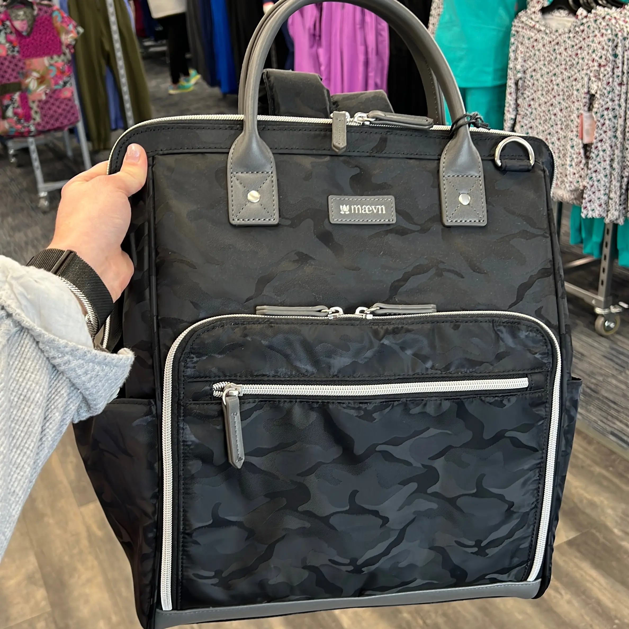 Black Reflective Camo ReadyGo Clinical Bag Canvas