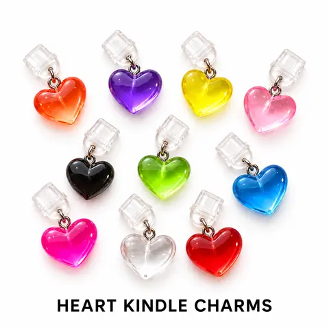 Jelly Hearts Dust Plug Charms, Bookish Accessories Charm Accessory