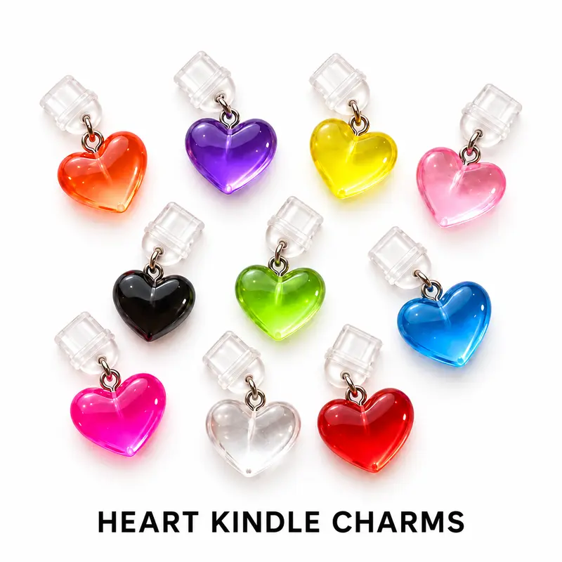 Jelly Hearts Dust Plug Charms, Bookish Accessories Charm Accessory