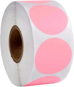 2 Inch Round  Thermal Labels - 500 Adhesive Stickers for Shipping, Barcode, QR Code | Compatible with Thermal Printers | Custom Logo, Business Branding, Inventory Stickers