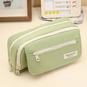 Large Capacity Pencil Case 5 Layer Student Multi-Functional Simple Style Storage Bag Makeup Bag School Stationery Supplies Back-To-School Gift