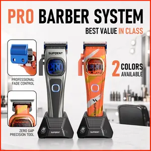 Suprent Barber Clipper-8500 RPM Motor Thermally Stable Ceramic Blade- Cordless Hair Trimmer Set for Barbers with Charging Base - Premium Hair Clipper Kit - Gift for Men summerwins