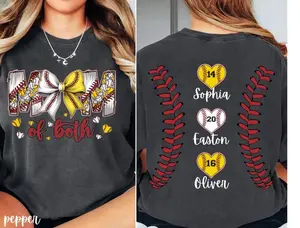 Custom Baseball Softball Mom, Ballpark Mama Shirt, Those Are My Kids, Comfort Colors Baseball Softball Shirt For Mom, Mother's Day Gift