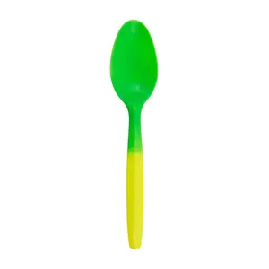 [1,000 ct] Karat PP Plastic Medium Weight Color Changing Tea Spoons, Yellow to Green
