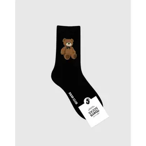 Women's Black Teddy Bear Sock