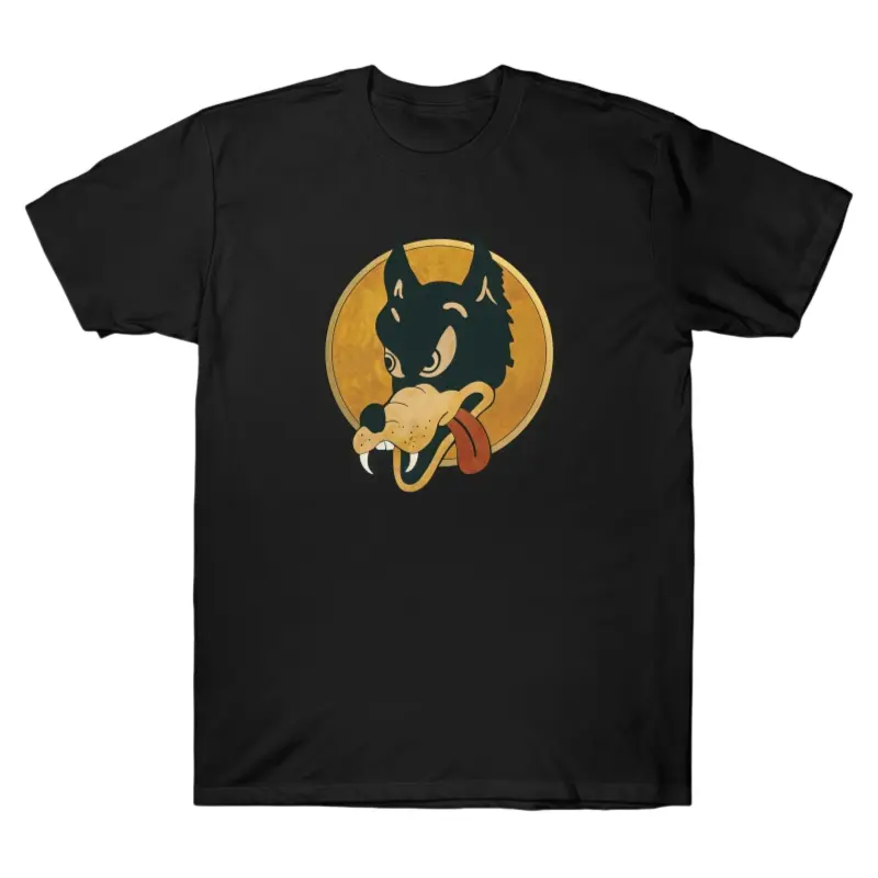Oversized Mens The Wolf Graphic T-Shirt Streetwear Holiday Wear y2k cotton fashion Streetwear Lover Gift Top Trending