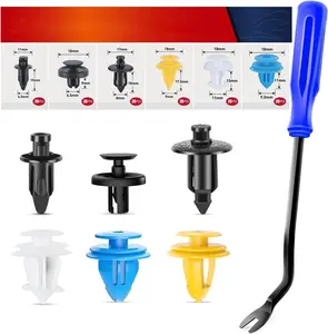 Nilight 120Pcs Car Retainer Clips Fastener Remover 6.5mm 8mm 9mm 9.5mm 11mm Expansion Screws Replacement Kit Bumper Push Rivet Clips for GM Toyata Lexus Subaru