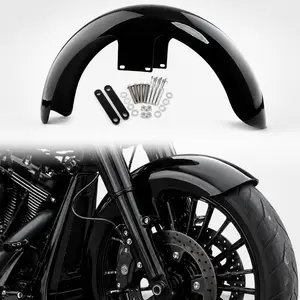 Wheel Wrap Front Fender for Harley Touring Road King Electra Glide Street Glide Road Glide Ultra Limited Tri Glide Custom Bagger Models, Heavy-Duty Steel Front Mudguard Fender, Pre-Drilled Bolt-On Front Fender with Mounting Hardware, Wrap Around Style