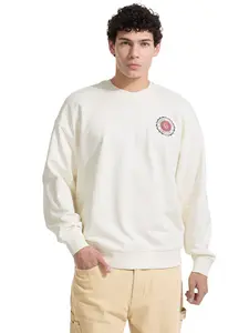 GUESS Jeans Male Varsity Logo Crewneck Sweatshirt