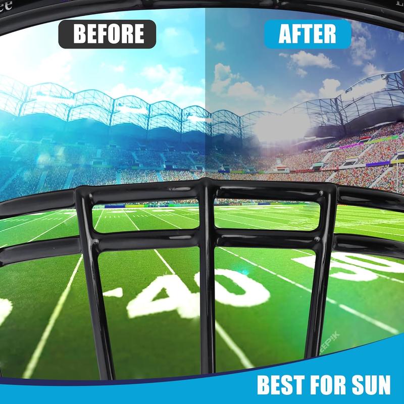 Clear football helmet visor shield antiscratch shatterproof lens for youthadult football lacrosse helmets universal fit protective face shield with quickrelease clips