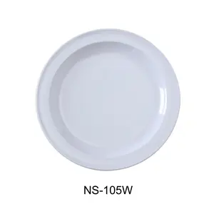 Yanco NS-105W Attractive Durable 5.5 in. (5 1/2"d) Nessico Round Dinner Plate, White - Pack of 48, 12 lbs Total Weight