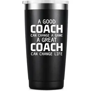 Best Soccer Coach Gifts for Men, Football, Softball, Swim, Basketball, Cheer - Funny Gift Idea for Appreciation, Christmas, Birthday, 20 OZ Stainless Steel Tumbler