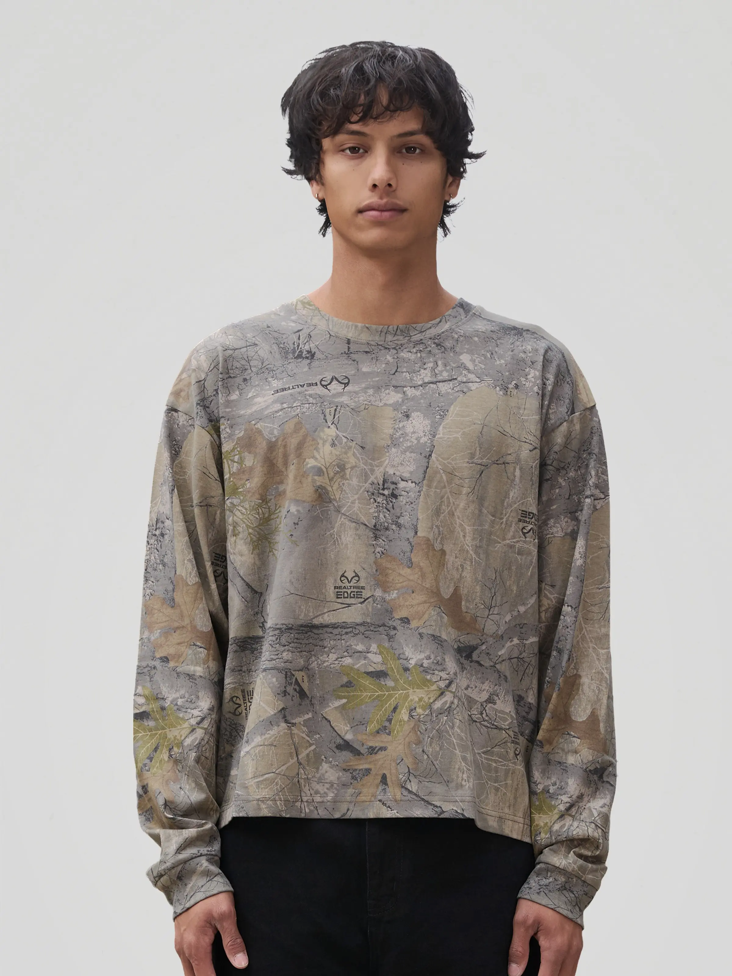RealTree Edge Core Long Sleeve Tee, Casual, Cotton, Tops, Hem
