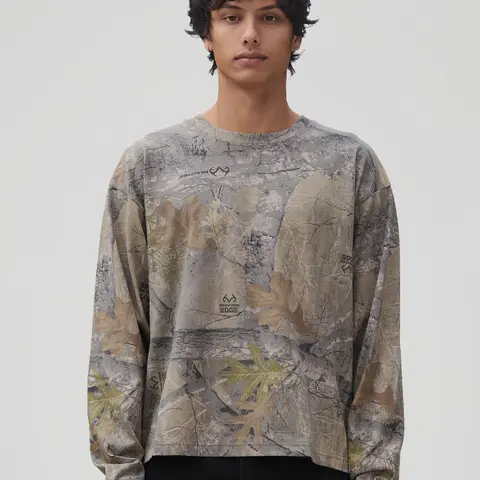 RealTree Edge Core Long Sleeve Tee, Casual, Cotton, Tops, Hem, Menswear, Longsleeves, Men's Clothing