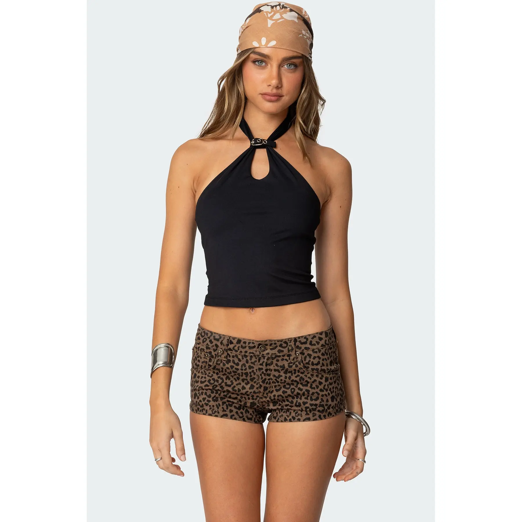 Alizee Belt Detail Halter Top