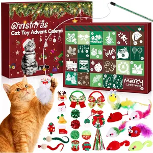 Cat Advent Calendar 2025, Advent Calendar for Cats, Cat Toy Advent Calendar 2025, 24 Day Countdown to Christmas Cat Gifts with Various Cat Interactive Toys,Christmas Gift for Cat Lovers & Indoor Cats