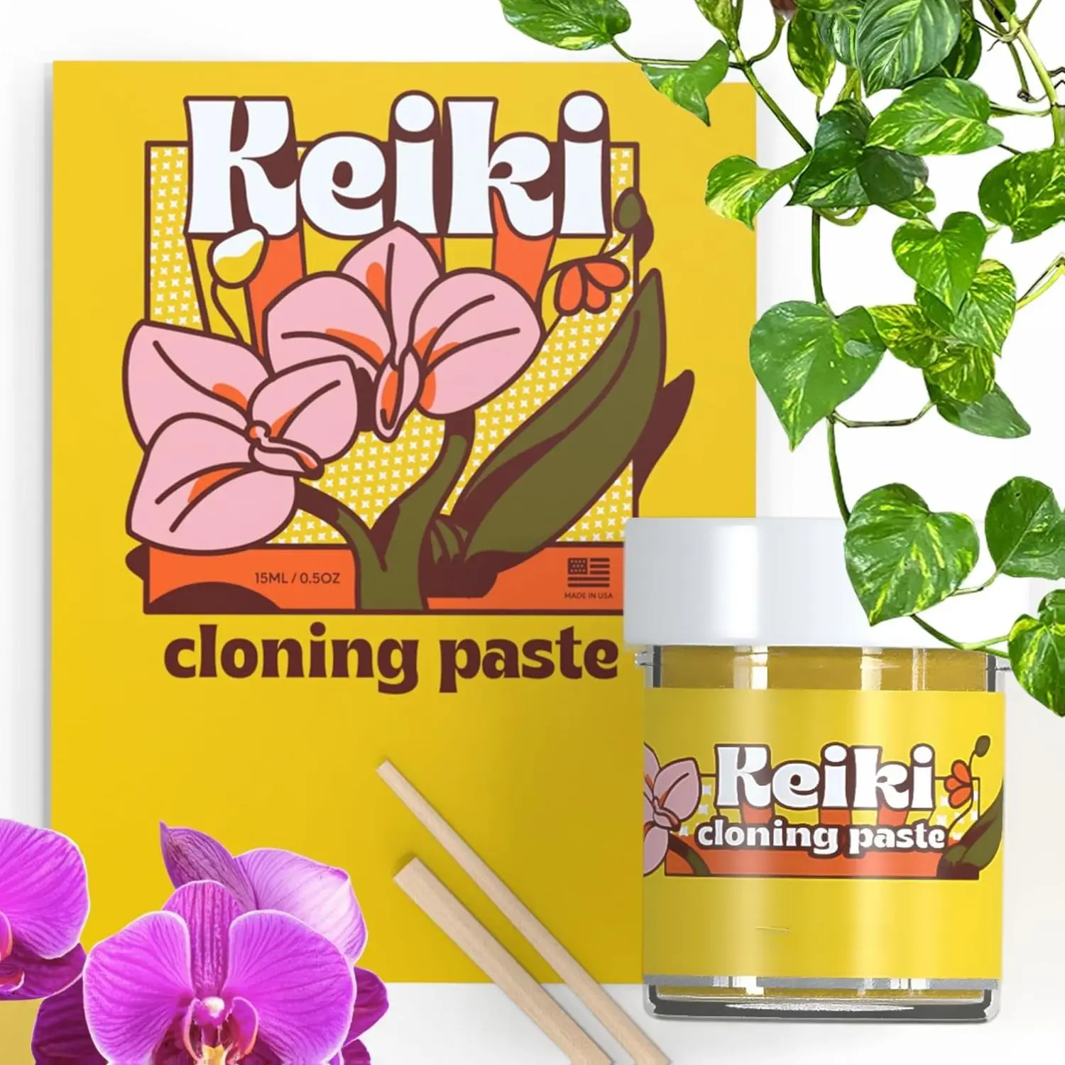Keiki Paste for Plants to Clone & Create New Growth - 2X The Paste - Rapid Start Cloning Gel for Plants - Keiki Cloning Paste for Plants Kit- Plant Growth Hormone Gel - 0.5oz