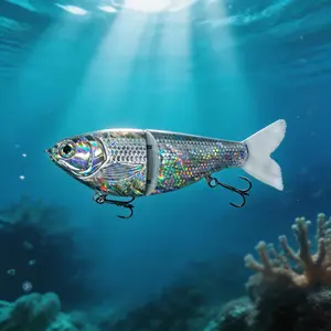 Glass Minnow Glide Slow Sink Fishing Lure for Bass, Musky, Striped Bass and More, Ideal Outdoor Fishing Accessories. B