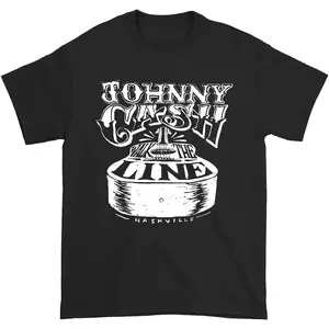 Johnny Cash Walk The Line T-shirt, Gift for Woman's and Man's, Fashion Cotton, Full Colors, Full Sizes, For Men, For Women