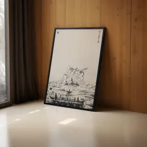 Merry’s Funeral Poster – One Piece Vintage Manga Artwork, Japanese Anime Wall Art Print, Minimalist Shonen Room Decor, Collectible Otaku Poster