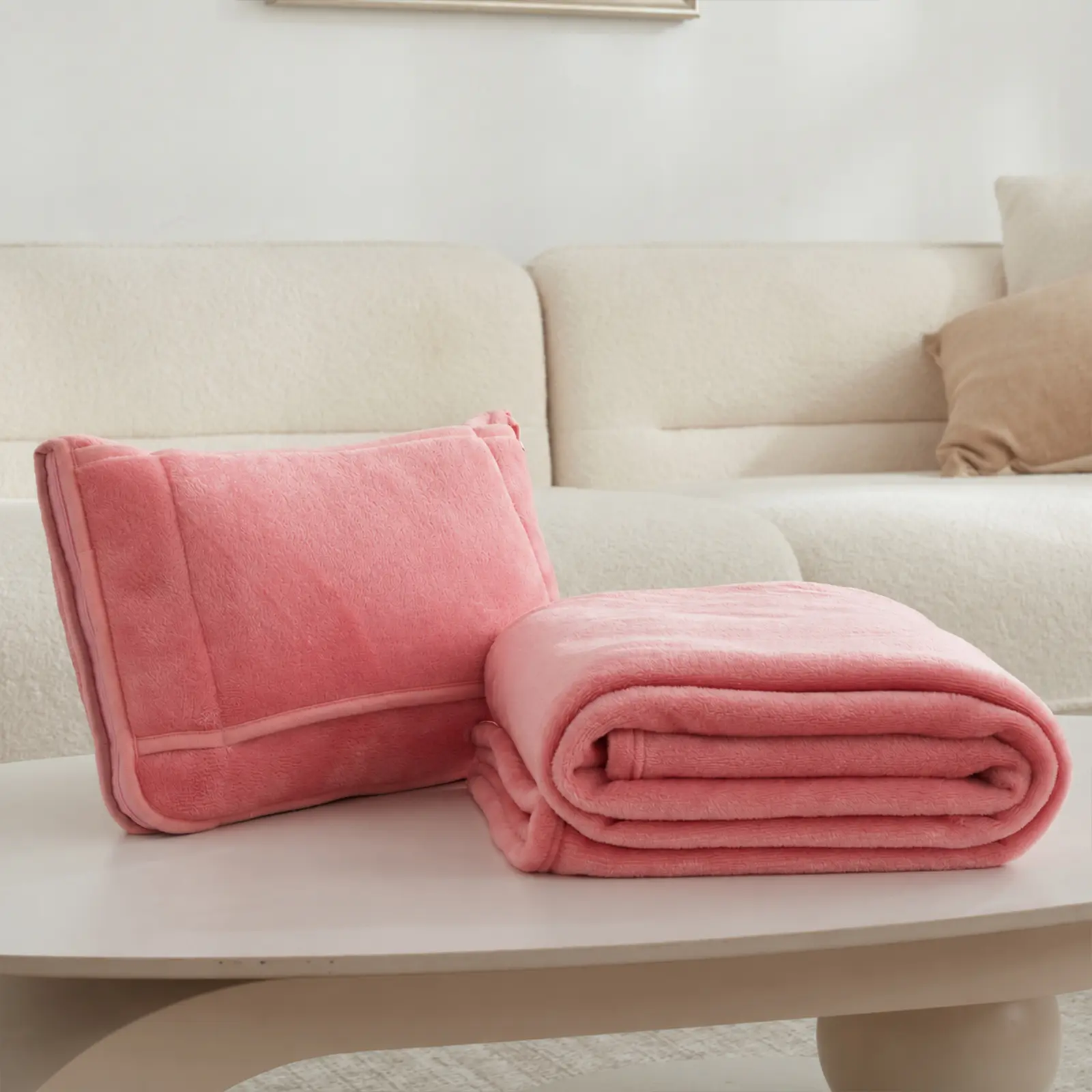 40"x65" Ultra-Soft Compact Travel Blanket - Foldable, Lightweight, Portable Throw with Cozy Vibes for Flights, Office Use, Bulk Options Available in Pink, Black, Gray Mix,familyfun