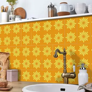 Simple Checkered Wall Sticker, Matte Self-Adhesive Waterproof, Easy Installation, No Damage to Walls, Universal Use, Flat Sticker Type