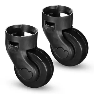 Byootique 2 Pack 2" Swivel Caster Wheels with Locking Brake for Makeup Case