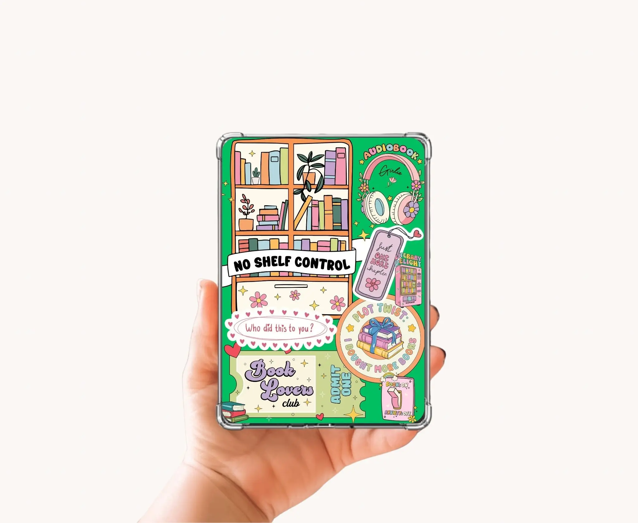 No Shelf Control Kindle E-Reader Case Insert
