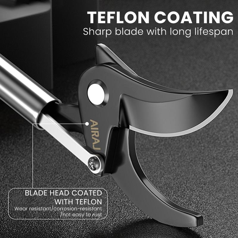 AIRAJ 1pc 39.37inch to 3m High Altitude Pruning Shears with Stainless Steel Telescopic Rods Fruit Cans Apples and Specialized Scissors