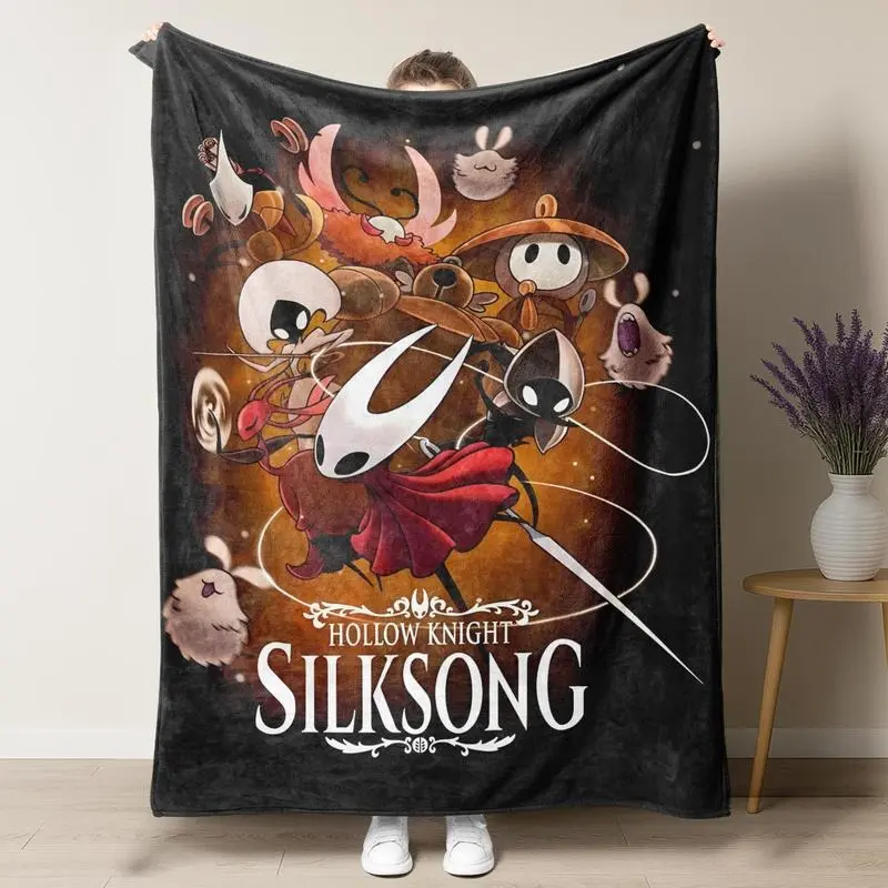 Hollow Knight: Silksong  Flannel Blanket Anime  Action Adventure Customized Cozy Throw Blanket Soft Blankets, Perfect for Home Bedroom Bed Sofa Picnic Travel and Office Use Ideal for Christmas and Holiday Gifts.