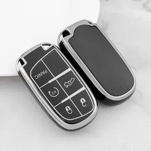 Jeep 5 Buttons Key Fob Cover for your Keys, Compatible with Jeep, Dodge, Ram, Crysler