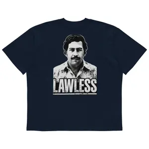 Pablo Escobar Unisex organic oversized high neck t-shirt