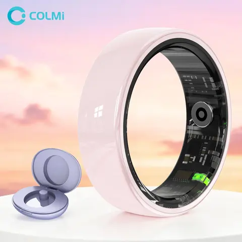 COLMI Ring 2 Ceramic Smart Fitness Tracker Ring - BT Electronic Gadget, Wearable Device with Temperature Monitoring, AI Sleep Cycle Reminder, Health Tracker for Women (No Subscription)