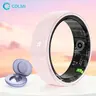 COLMI Ring 2 Ceramic Smart Fitness Tracker Ring - BT Electronic Gadget, Wearable Device with Temperature Monitoring, AI Sleep Cycle Reminder, Health Tracker for Women (No Subscription)